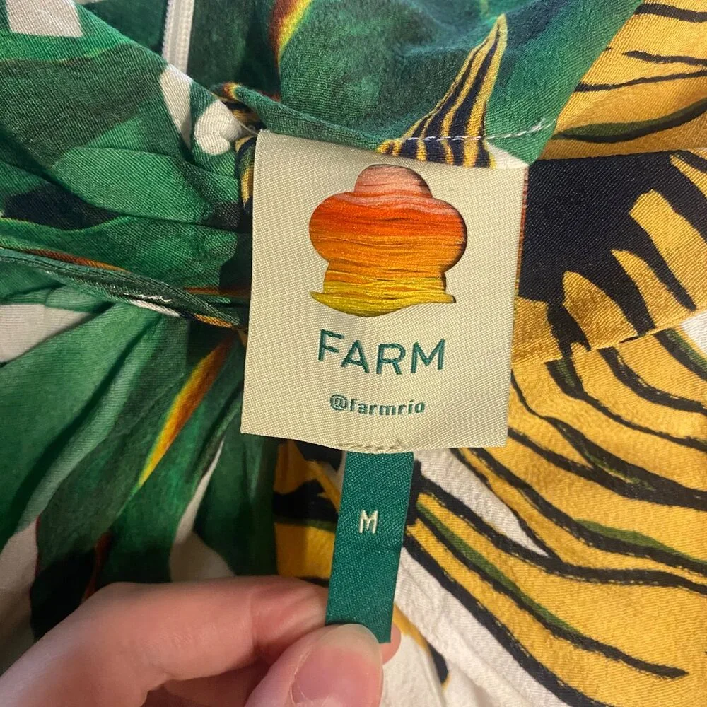 FARM Rio Banana Print Mini Skirt - Green and Yellow - Picture 4 of 7